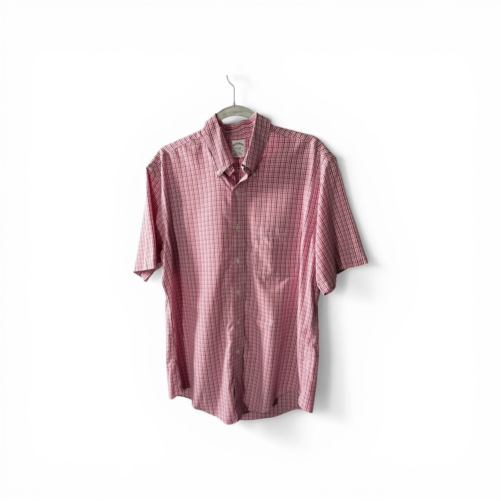 Brooks Brothers Original Polo American Supima Cotton Gingham Short Sleeve Sz L